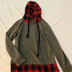 Hoodie plaid shirt (cotton)